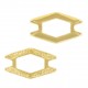 Cymbal ™ DQ metal Connector Alado for SuperDuo beads - Gold